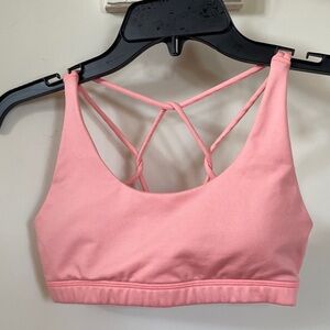 Hollister Pink Strappy Sports Bra Activewear Bralette Size XS Medium Support
